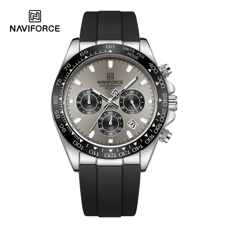 NAVIFORCE Men's Sport Watch Silicone Band Luminous Muti Chronograph Casual Wristwatch Relogio Masculino Male Gift with 2025 Mode