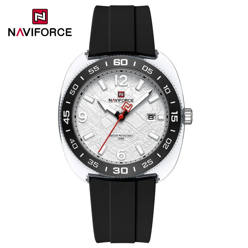 NAVIFROCE Classic Men's Watches Luminous Points Sports 50M Waterproof Watch Calendar Quartz Clock Men's Gift Relogio Masculino