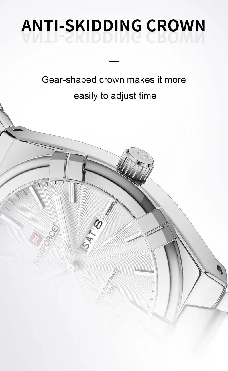 2023 Top Brand NAVIFORCE Men's Watches Fashion Casual Quartz Wristwatch Stainless Steel Waterproof Clock Relogio Masculino