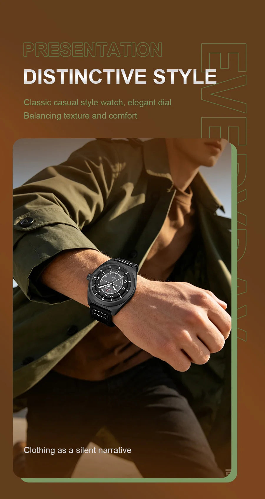 NAVIFORCE Simple Men Quartz Calendar Watch 3ATM Waterproof Genuine Leather Strap Business Casual Fashion Mature Style Wristwatch