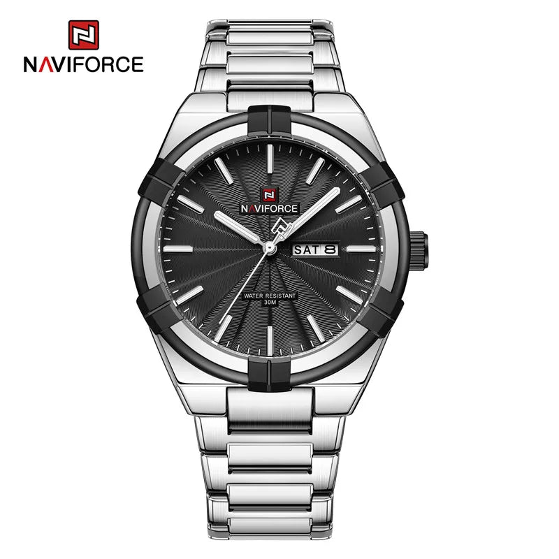 2023 Top Brand NAVIFORCE Men's Watches Fashion Casual Quartz Wristwatch Stainless Steel Waterproof Clock Relogio Masculino