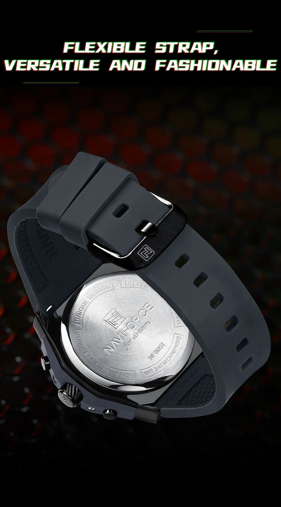 NAVIFORCE 2024 Larger Dial Men Military Watches Male High-end Quartz Calendar Fashion Design Wrist Watches PU Waterproof Clock