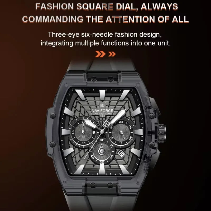 2026 New NAVIFORCE Mens Watches Top Brand Luxury Steel Mutifunction Chronograph Watch for Men Fashion Sports Quartz Men Clock