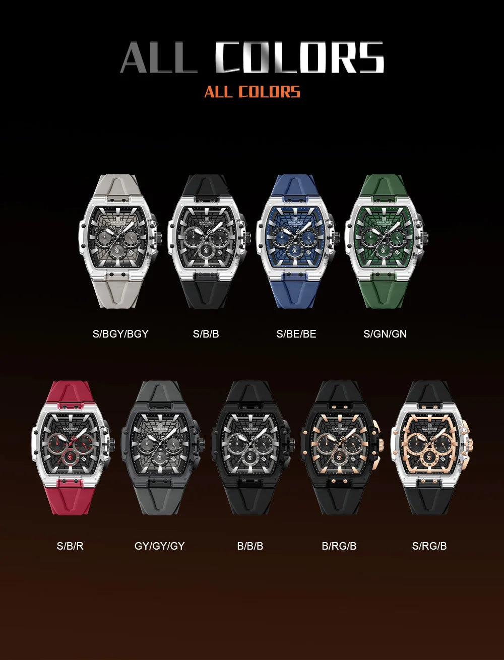 2026 New NAVIFORCE Mens Watches Top Brand Luxury Steel Mutifunction Chronograph Watch for Men Fashion Sports Quartz Men Clock