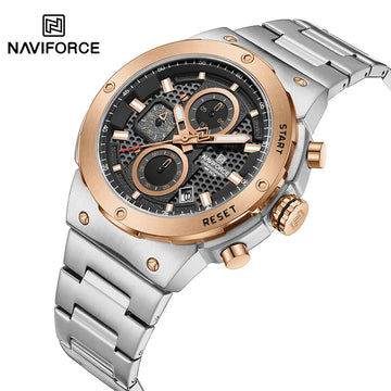 NAVIFORCE 2025 Man Quartz Watch Sport Military Watch For Men Waterproof Luminous Date Chronograph Stainless Steel Men's Watches