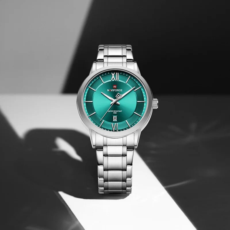 NAVIFORCE Original Watches for Men Quartz Waterproof Calendar Clock Steel Strap Military Luxury Sports Male Wristwatch Gift Box