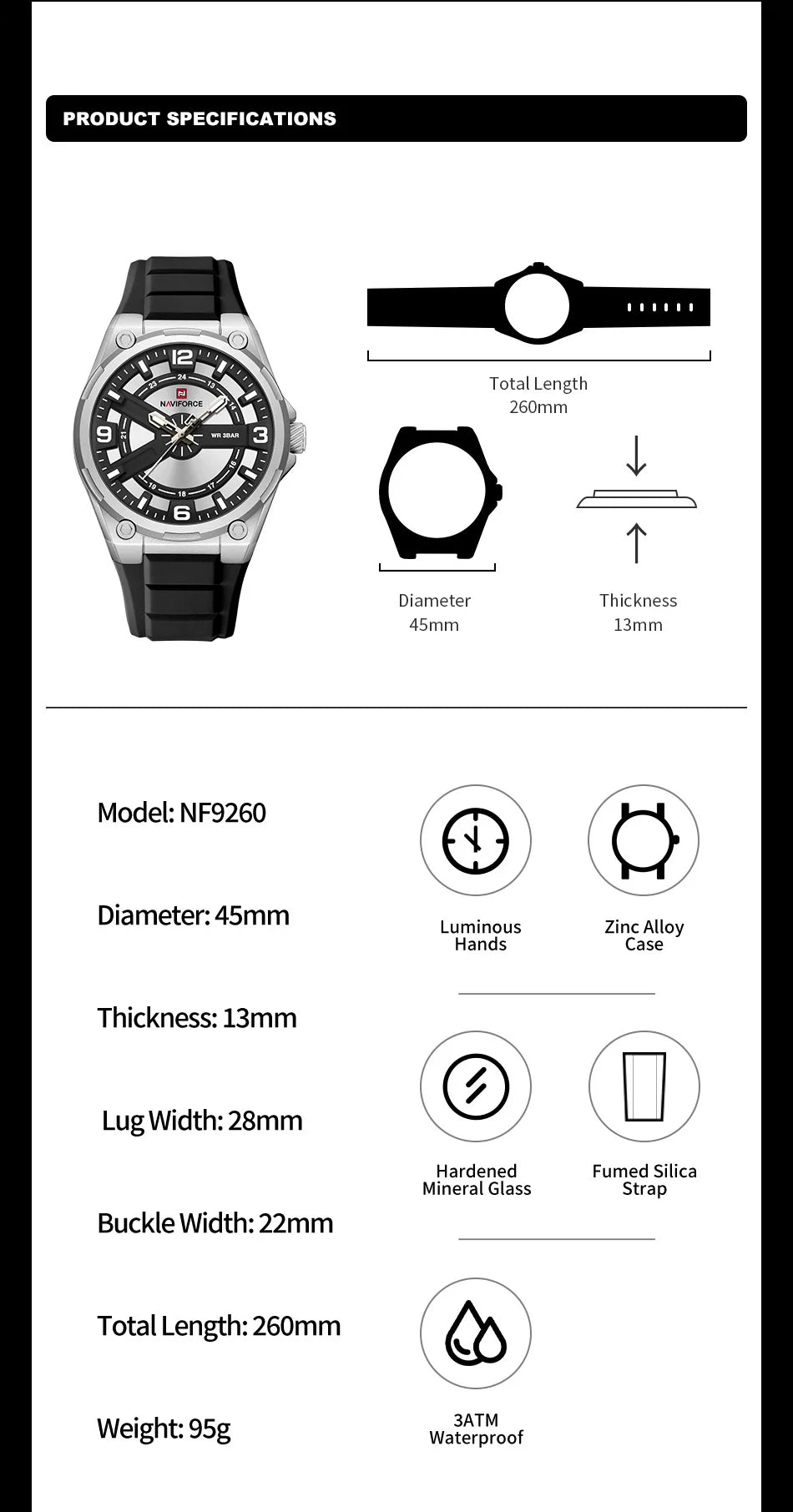 NAVIFOCE Luxury Business Men Watch Sport Men Watch Waterproof Quartz Clock Man Wheel dial WristWatch Relogio Masculino Silicone