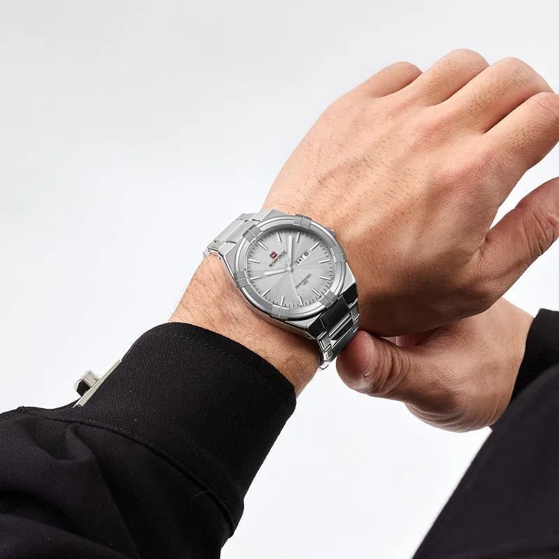 2023 Top Brand NAVIFORCE Men's Watches Fashion Casual Quartz Wristwatch Stainless Steel Waterproof Clock Relogio Masculino