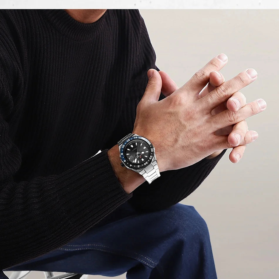 NAVIFORCE Watches for Man Luxury Sports Quartz Clock Luminous Calendar Stainless Steel Waterproof Wristwatch Relogio Masculino