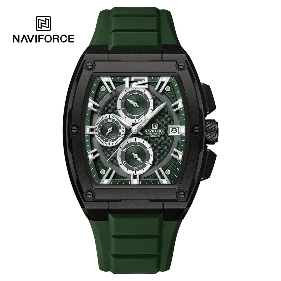 NAVIFORCE Watch for Men Waterproof Luxury Business Sport Casual Wristwatch Clock Mens Multifunction Chronograph Silicone Watches