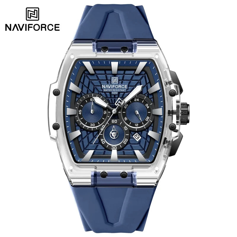 2026 New NAVIFORCE Mens Watches Top Brand Luxury Steel Mutifunction Chronograph Watch for Men Fashion Sports Quartz Men Clock