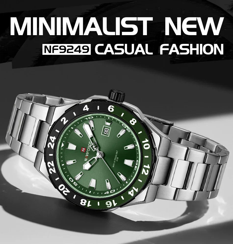 NAVIFORCE Men's Sport Casual Watch Men Military Quartz Wristwatch Date Display Waterproof Male Clock Watches Relogio Masculino