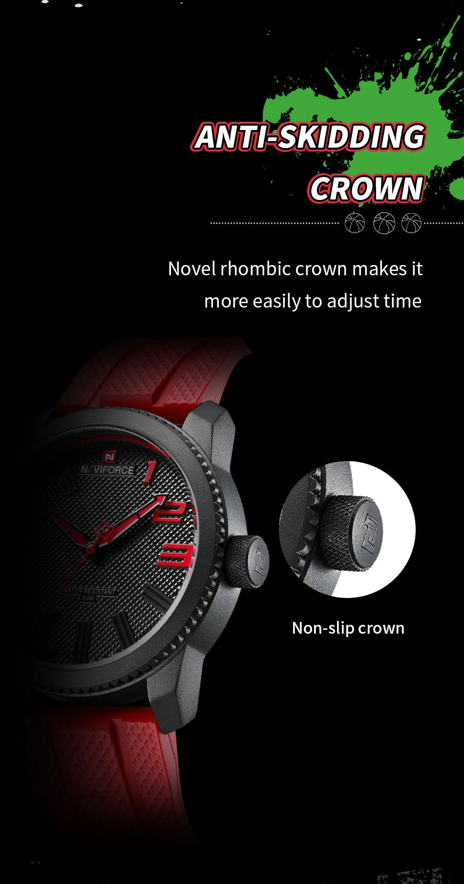 NAVIFORCE Luxury Silicone Strap Mens Watches Waterproof Sport Quartz Military Watch Men Clock Relogio Masculino 2022 New Arrival