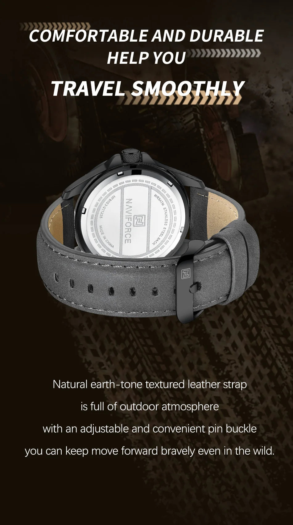Top Brand NAVIFORCE Male Fashion Luxury WristWatch Men Quartz Watch Sports Shockproof Waterproof Leather Casual Package Gifts