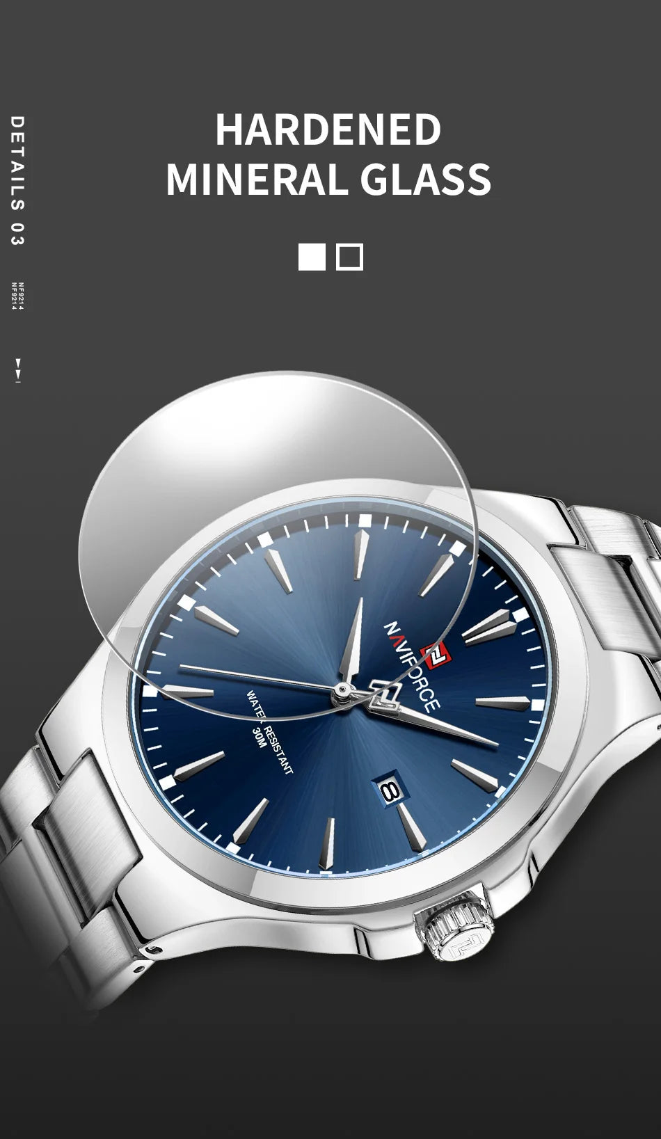 NAVIFORCE Original Fashion Watches for Men Stainless Steel Simple Elegant Clock Male Waterproof Wrist Watch Relogio Masculino