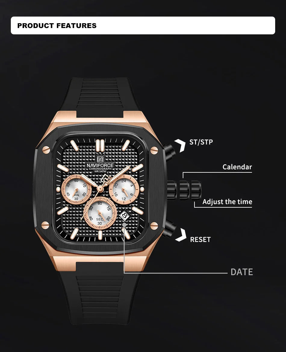 NAVIFORCE Lover’s Watch for Men and Women Casual Fashion Dress Wristwatch Waterproof Date Clock Couple Watch Gifts Set for Sale