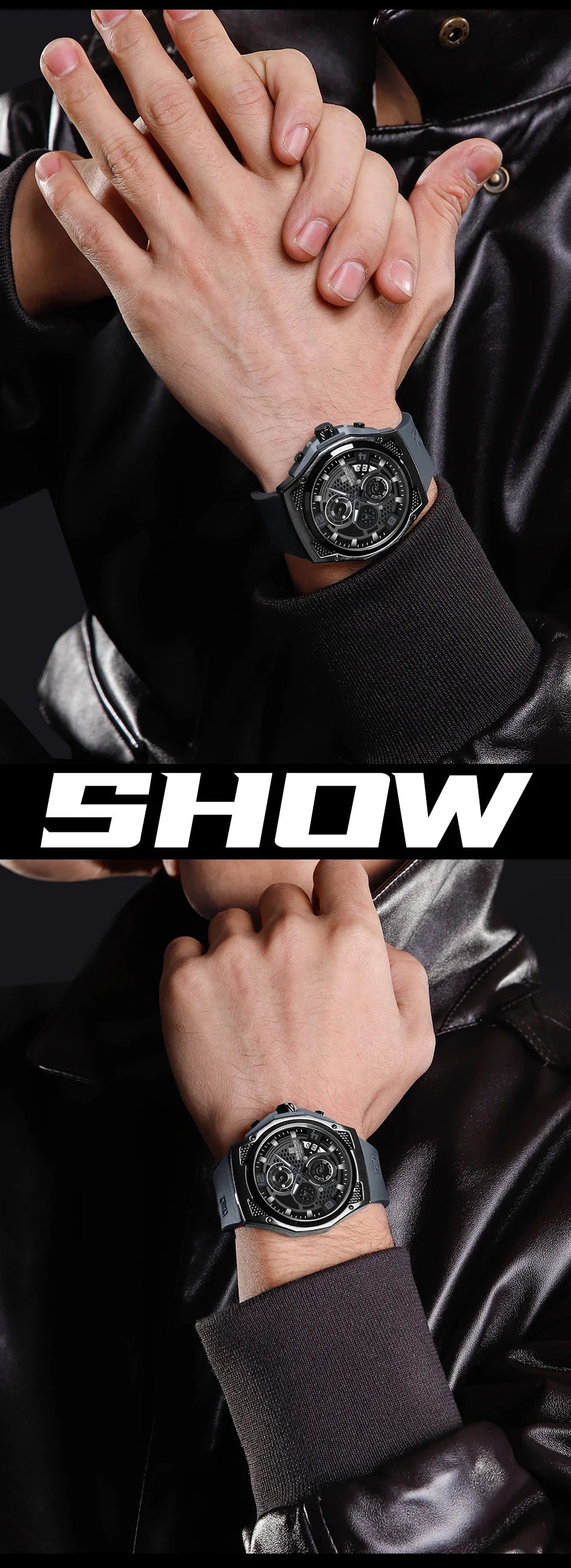 NAVIFORCE 2024 Larger Dial Men Military Watches Male High-end Quartz Calendar Fashion Design Wrist Watches PU Waterproof Clock