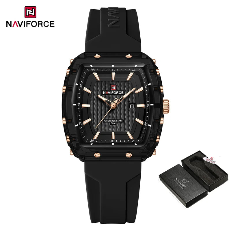 NAVIFORCE Women Watch Luxury Brand Fashion Simple Quartz Calendar Ladies Watch Waterproof Wristwatch Lady Clock Relogio Feminino
