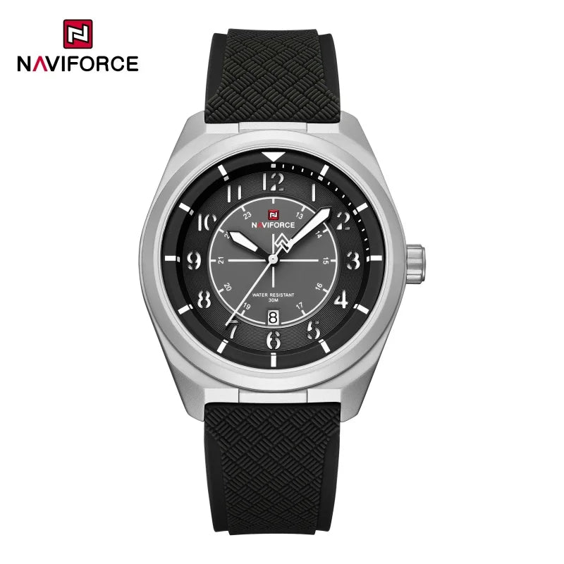 NAVIFORCE Men Quartz Watch 30M Waterproof Sports Luminous Wristwatch Fashion Silicone Strap Daily Casual Watches Reloj Hombre