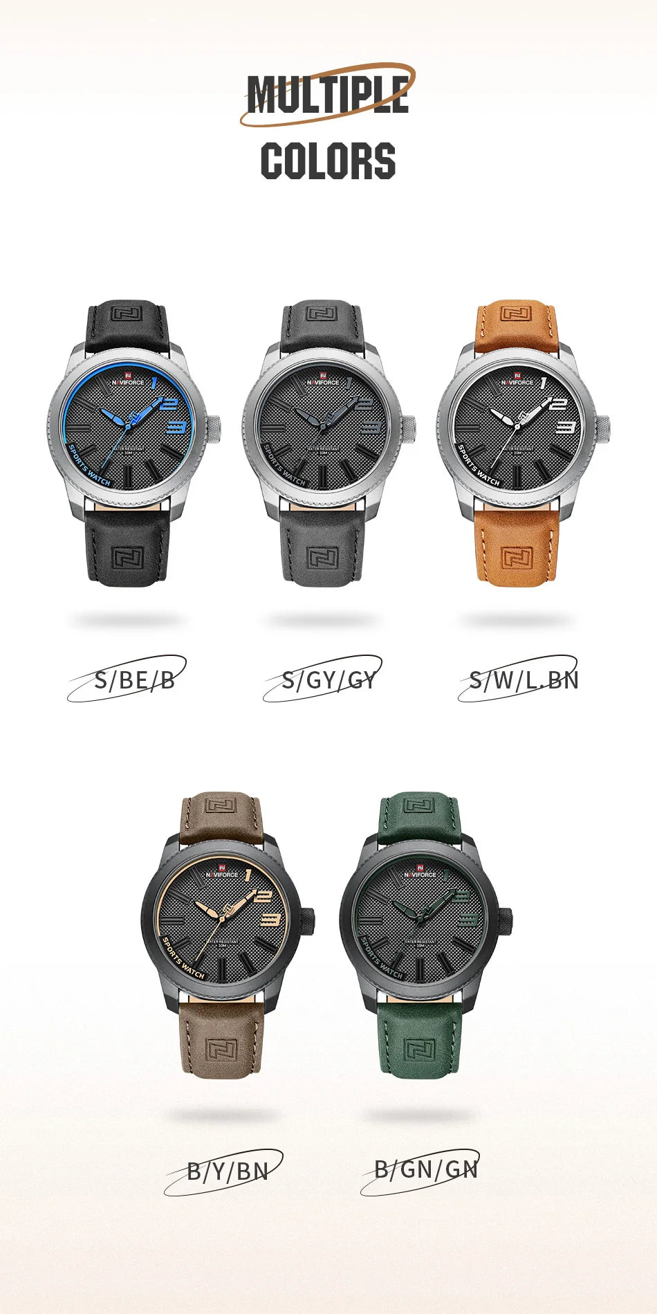 100% Original NAVIFORCE Watch For Men 2022 New Quartz Sport Waterproof Clock Fashion Luxury High Quality Male Leather Wrist Watc