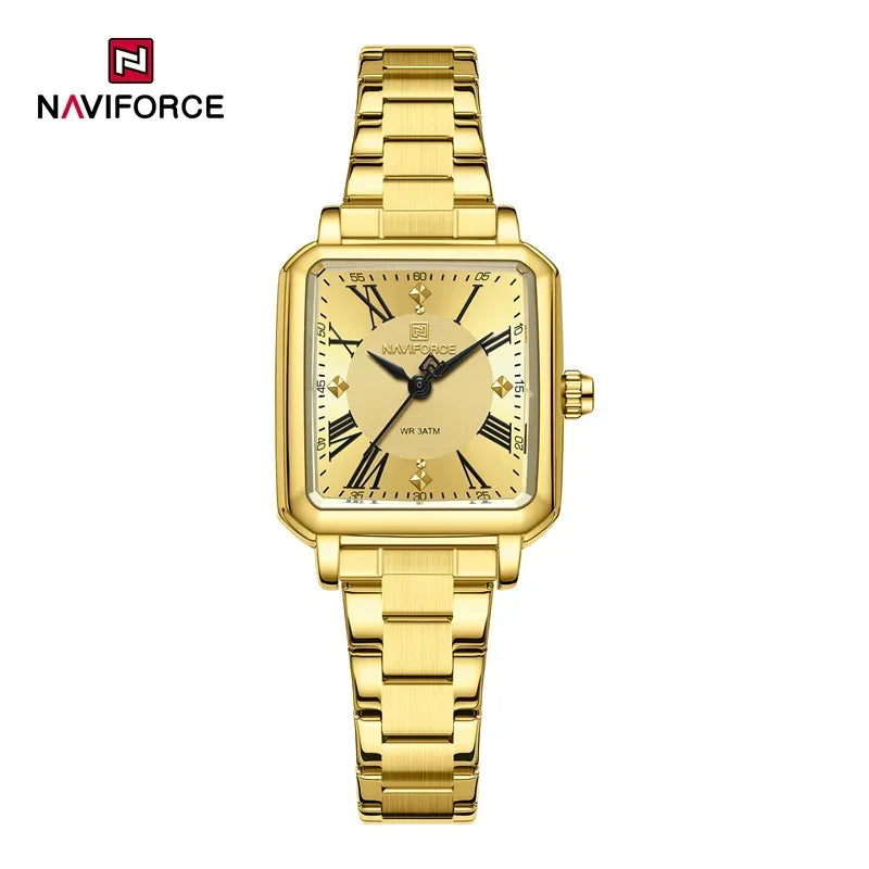 NAVIFORCE Women Watches Fashion Clock Stainless Steel Luxury Watch Simple Business Waterproof Wriswatch Ladies Relogio Feminino