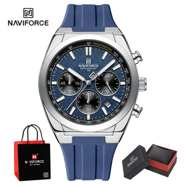 NAVIFORCE Man's Watch Quartz Chronograph 24 Hours Date Display Waterproof Male Fashion Luxury Business Sport Wristwatch Gift Box