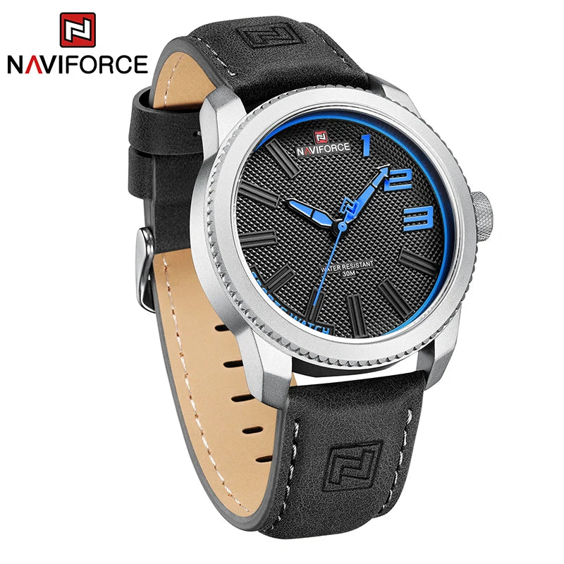 Luxury Brand NAVIFORCE Watch For Men 2025 New Original Leather Fashion Casual Sports Waterproof Quartz Wrist Watch Package Gifts