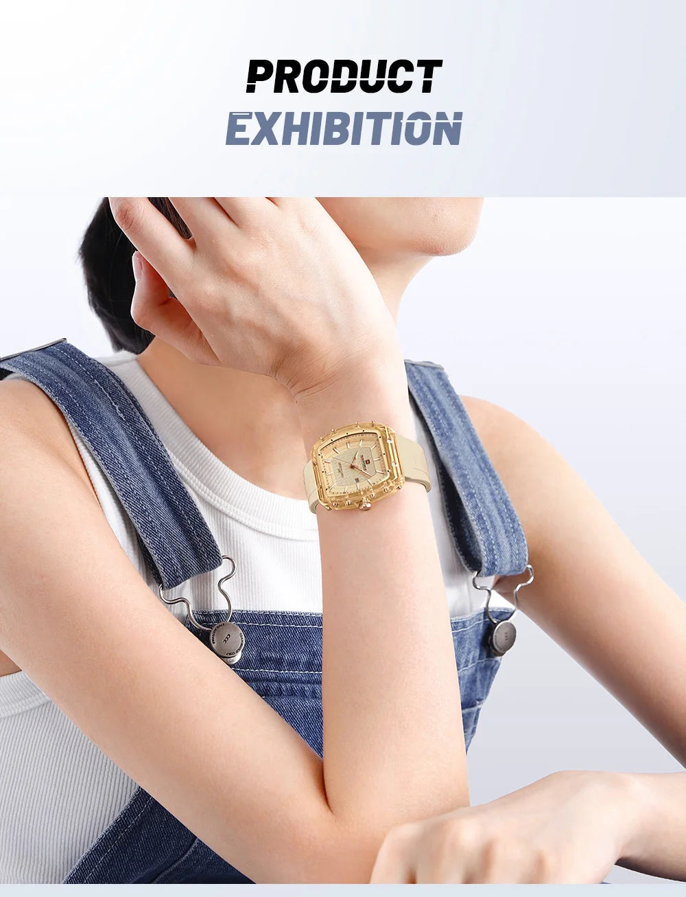 NAVIFORCE Woman's Watch Quartz Calendar 5ATM Waterproof Silica Strap Elegant Ladies Luxury Stylish Simple Wristwatch Gift Box