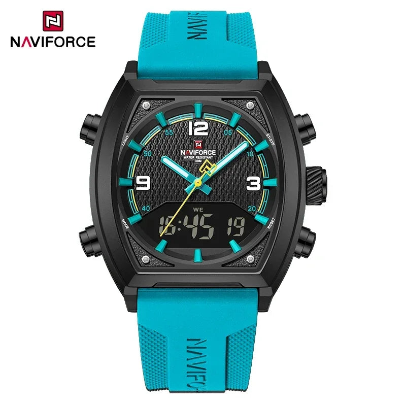 NAVIFORCE Digital Men Military Watch Waterproof Wristwatch Quartz Clock Sports Big Watches Man Dual Display Relogios Masculino