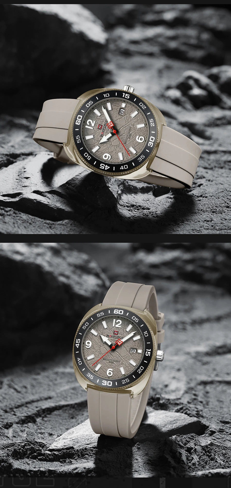 NAVIFORCE Man's Watch Quartz Calendar Luminous 5ATM Waterproof Business Luxury Casual Simple Wristwatch Gifts Box Male NF7132