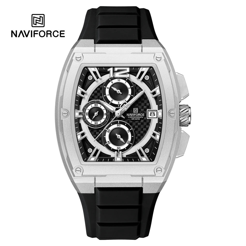 NAVIFORCE Watch for Men Waterproof Luxury Business Sport Casual Wristwatch Clock Mens Multifunction Chronograph Silicone Watches