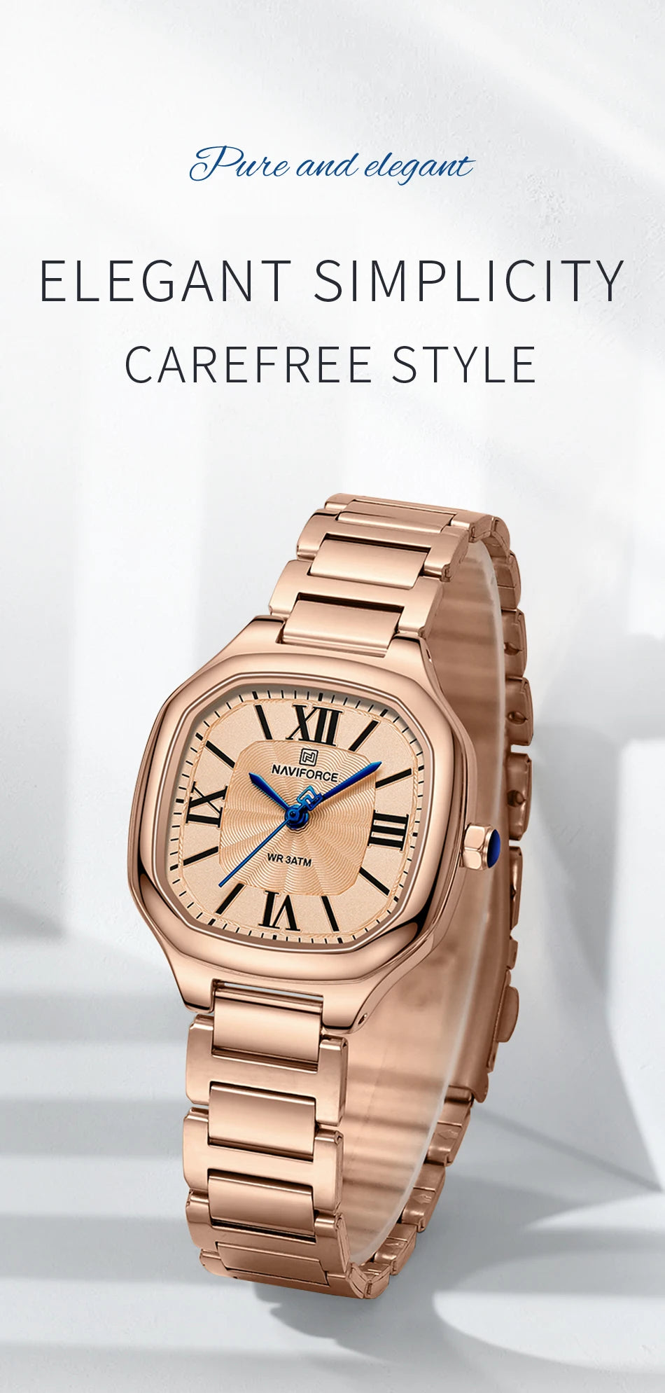 NAVIFORCE Lover’s Watch for Men and Women Casual Fashion Dress Wristwatch Waterproof Date Clock Couple Watch Gifts Set for Sale