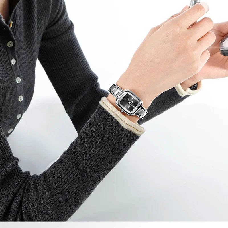 NAVIFORCE Unique Square Watches for Women 30M Waterproof Women's Stainless Steel Watches Sports Fashion Ultra Light Girls' Watch
