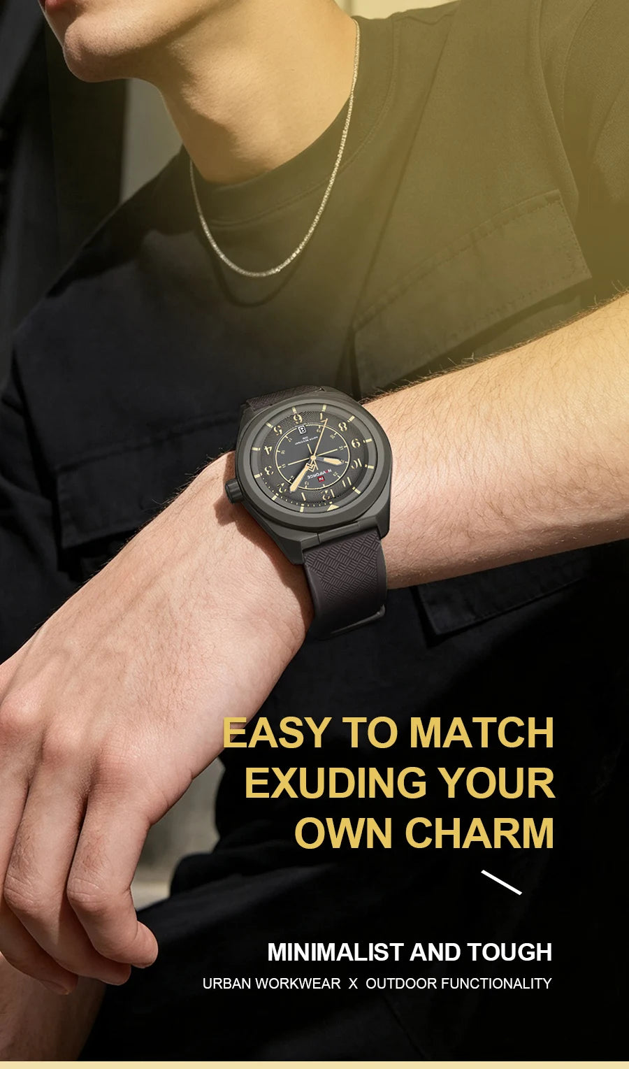 NAVIFORCE Men's Watch 30M Waterproof Quartz Calendar Silicone Strap Luminous Casual Sport Simple Fashion Man Wristwatch Gift Box