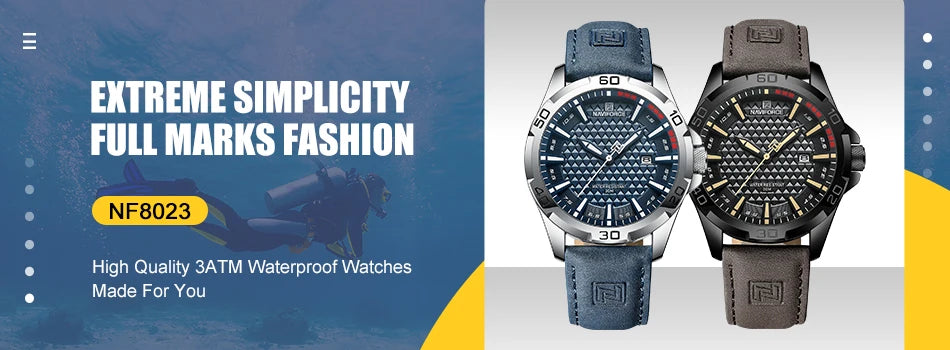 NAVIFOCE Luxury Business Men Watch Sport Men Watch Waterproof Quartz Clock Man Wheel dial WristWatch Relogio Masculino Silicone
