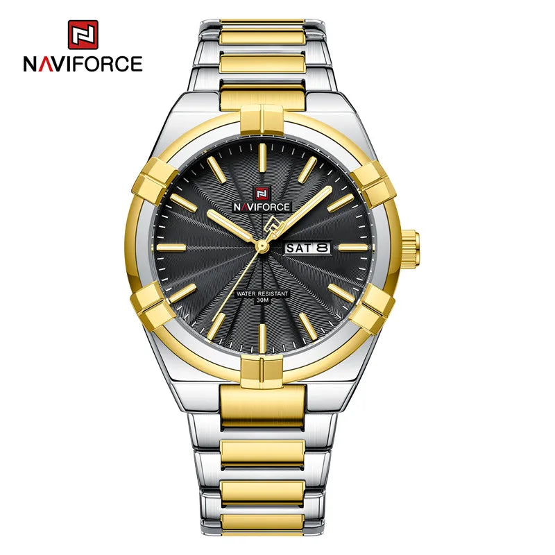 2023 Top Brand NAVIFORCE Men's Watches Fashion Casual Quartz Wristwatch Stainless Steel Waterproof Clock Relogio Masculino