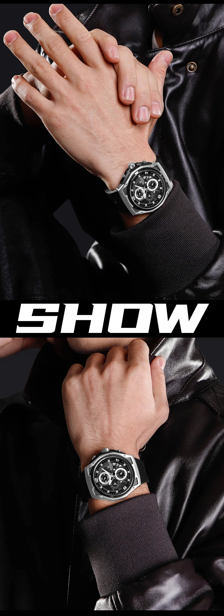 NAVIFORCE Fashion Men's Wristwatch Silicone Strap Casual Sports 3ATM Water Resistant Male Quartz Watch In Luxury Package Gifts