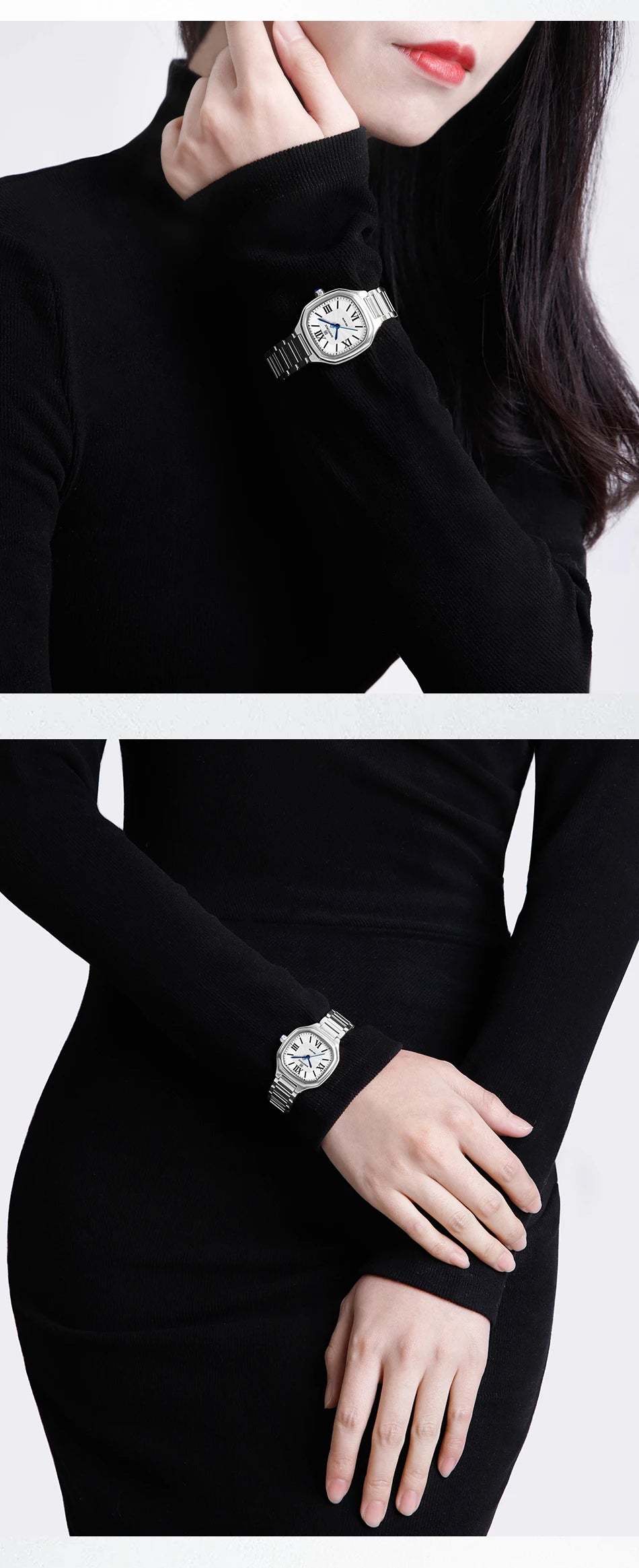 NAVIFORCE Women's Casual Fashion Quartz Watch Unique Design Waterproof Steel Strap Elegant Ladis Daily Wear Wristwatch Gift Box