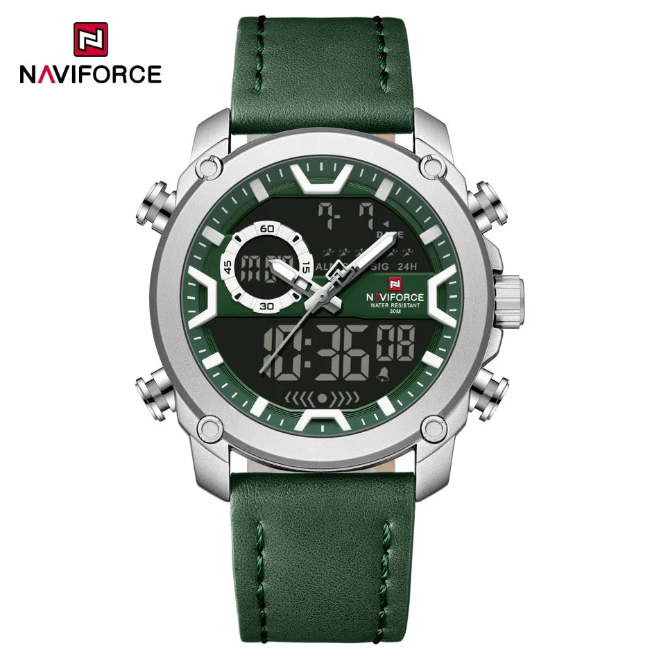 New NAVIFORCE Brand Watch Men Genuine Sports Watches Men's Army Military Quartz Wristwatch Chronograph Male Date and Date Clock