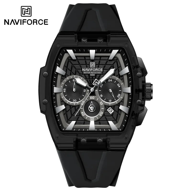 2026 New NAVIFORCE Mens Watches Top Brand Luxury Steel Mutifunction Chronograph Watch for Men Fashion Sports Quartz Men Clock