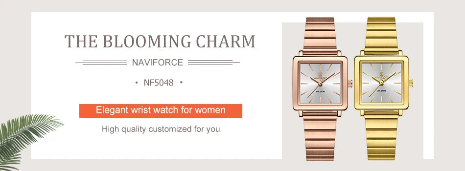 NAVIFORCE Luxury Sport Watch for Women Elegant Waterproof Wristwatch with Comfortable Silicone Strap Fashion Ladies Dress Clock