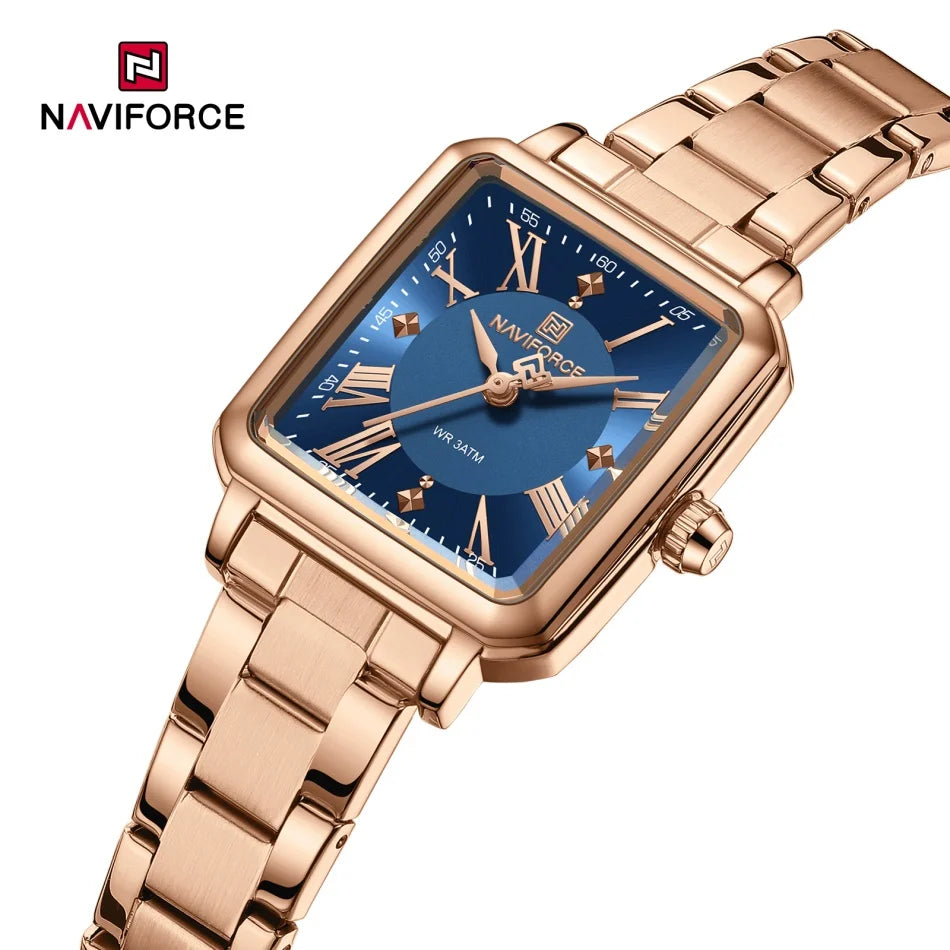 NAVIFORCE Women Watches Fashion Clock Stainless Steel Luxury Watch Simple Business Waterproof Wriswatch Ladies Relogio Feminino