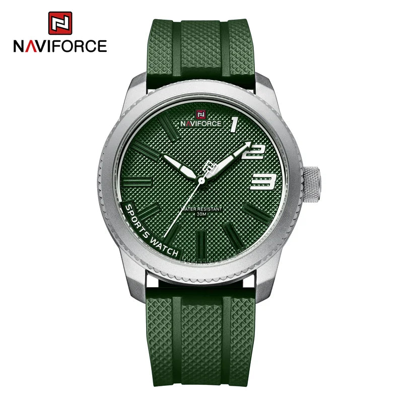 NAVIFORCE Luxury Silicone Strap Mens Watches Waterproof Sport Quartz Military Watch Men Clock Relogio Masculino 2022 New Arrival