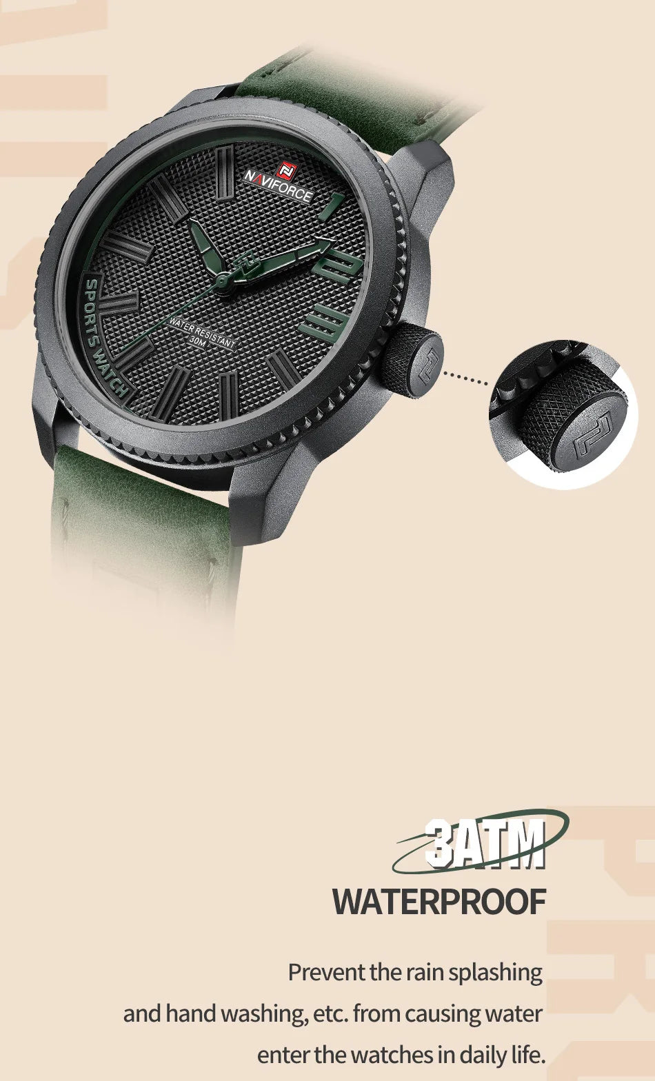 NAVOFORCE 2022 New Watch Men Leather Men's Casual Business Male Watch Waterproof Sport Wristwatch Hot Sale Relogio Masculino