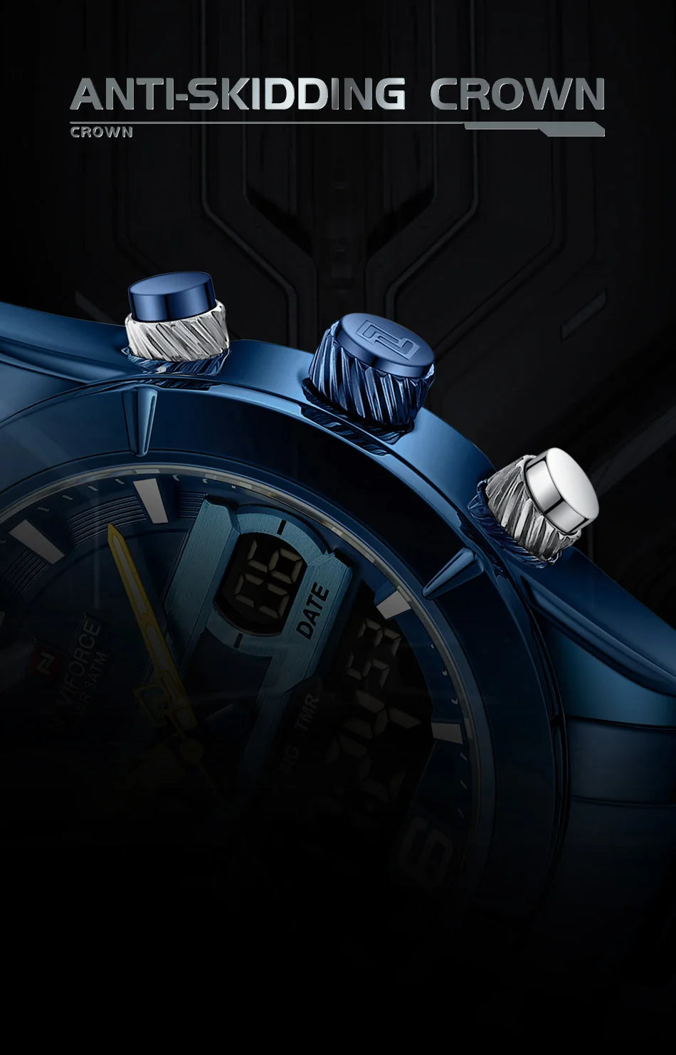 NAVIFORCE Design Watch For Men Luxury Waterproof Sport Calendar Quartz Wristwatches Dual Display Chronograph Clock Reloj Hombre