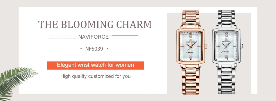 NAVIFORCE Original Women's Watches Classic Round Dial Silicone Strap 3ATM Waterproof Luxury Watch for Women Give for girls gifts